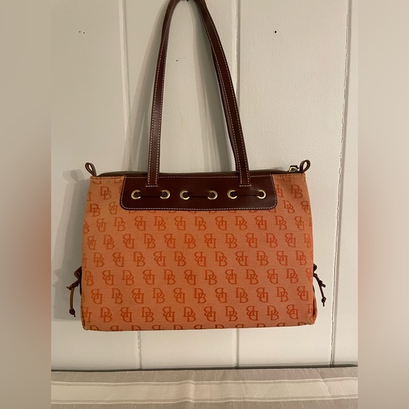 🔥QUICK SALE🔥Dooney & Bourke vintage orange canvas leather Satchel & dust bag - Picture 13 of 13